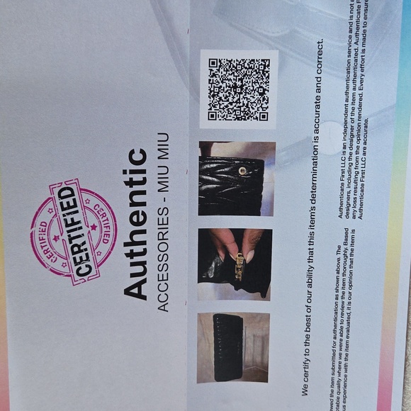 Miu Miu‎ Black Quilted Leather Wallet - Picture 6 of 7